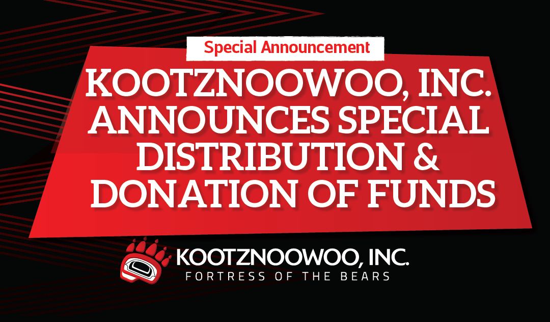 KOOTZNOOWOO, INC. ANNOUNCES SPECIAL DISTRIBUTION & DONATION OF FUNDS