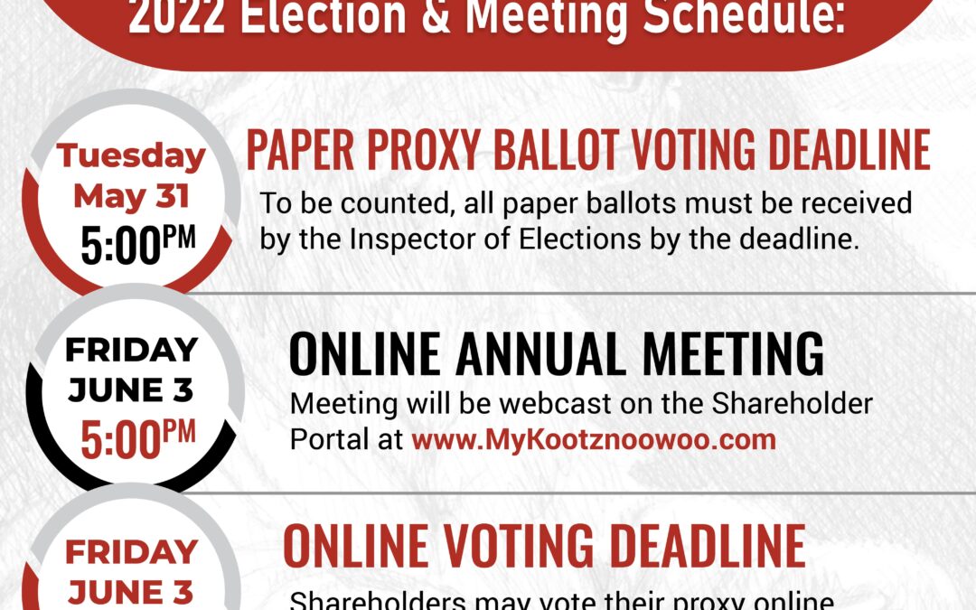 49th Annual Meeting of Shareholders Election Schedule